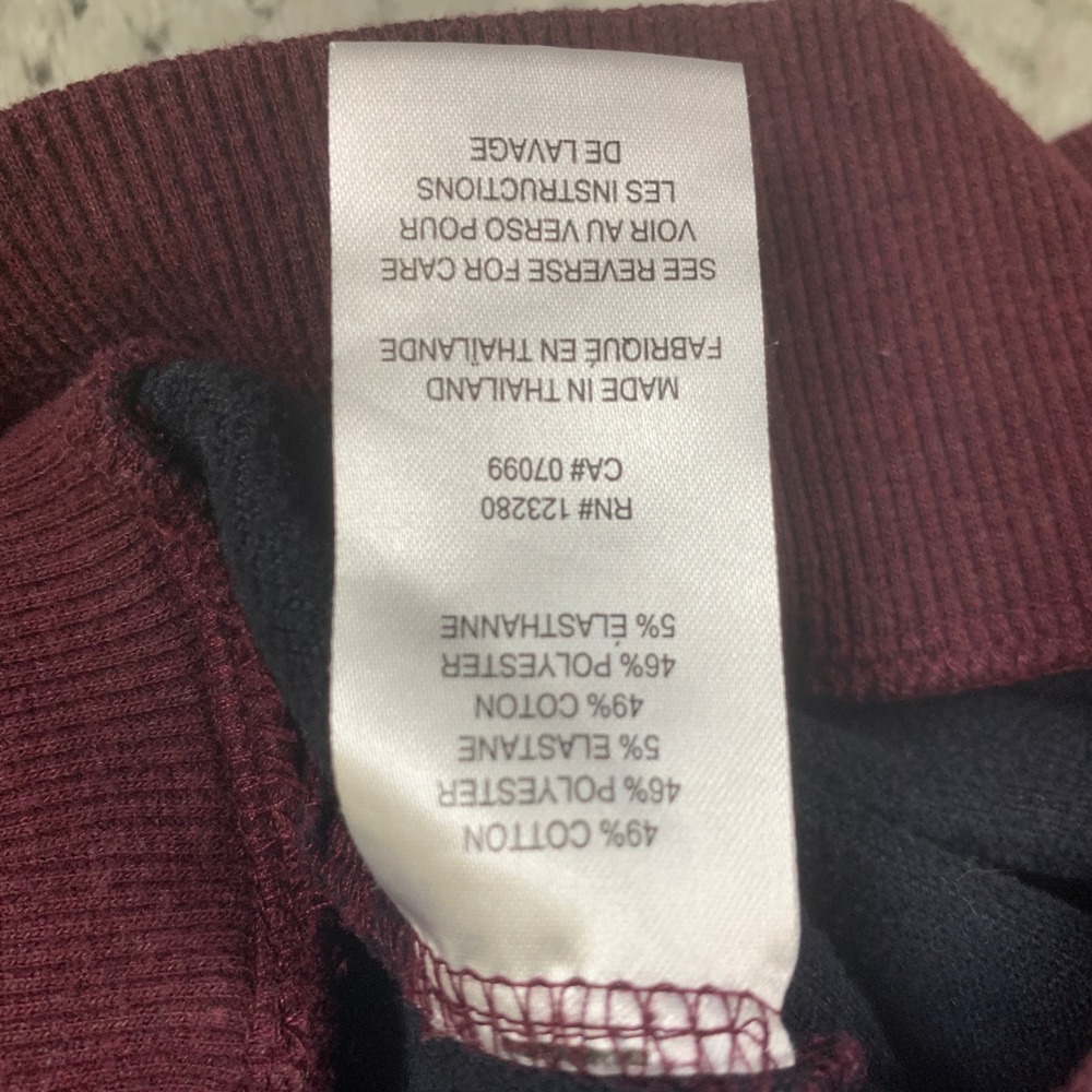 TravisMathew Quarter Zip Pullover Mens L Burgundy Heather Golf Sweater - Picture 5 of 9